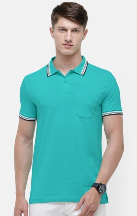 CLOTHING GALLERY MENS KNITTED PIQUE POLO SHIRT